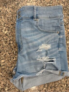 American Eagle Outfitters Light Blue Distressed Shorts - Size 14 - Like New!